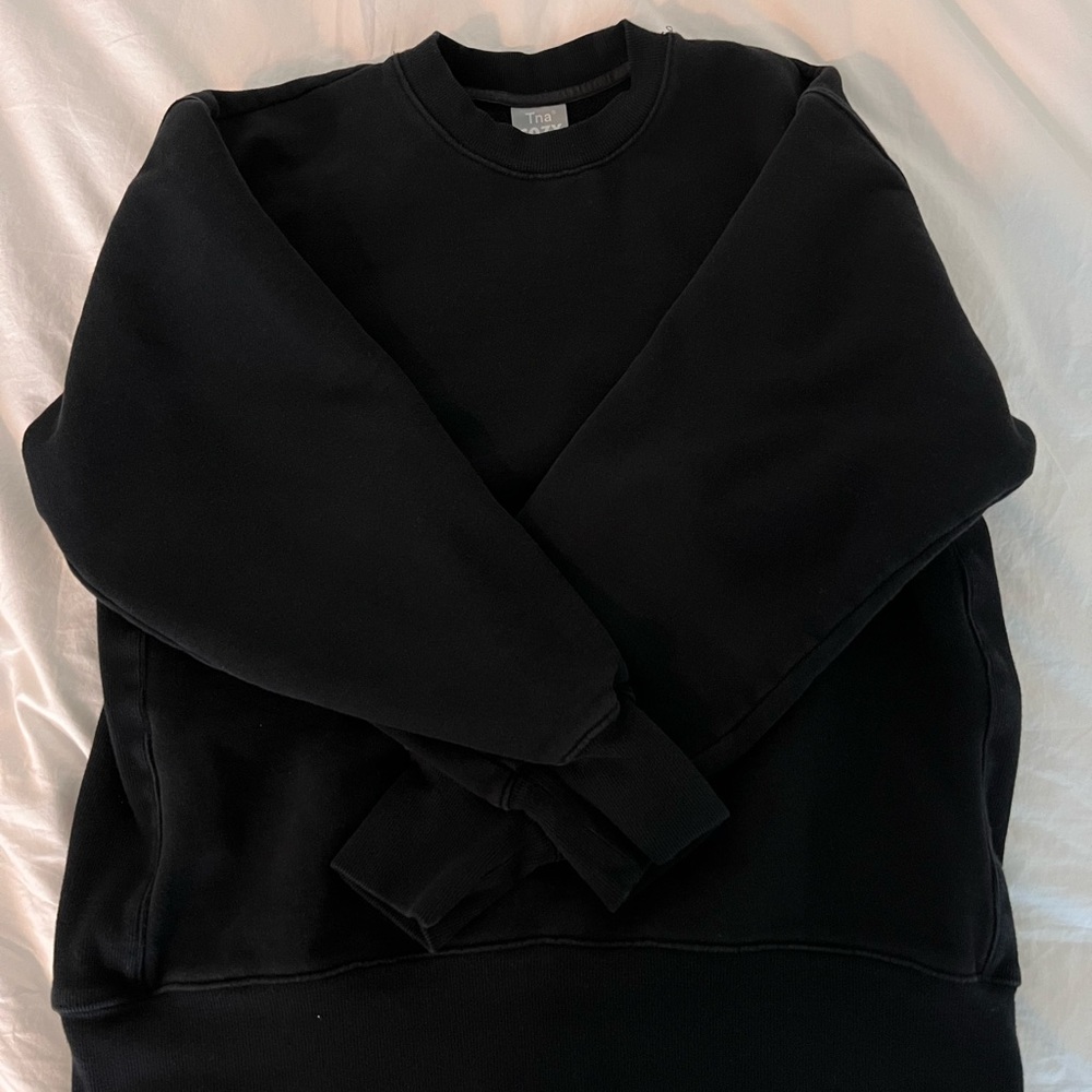 TNA Cozy Fleece Boyfriend Crew Sweatshirt